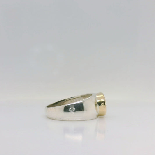 Two-Tone Peridot Ring