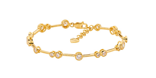 Yellow CZ Cluster Bracelet