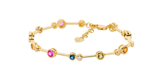 Multi-Coloured Cluster Bracelet