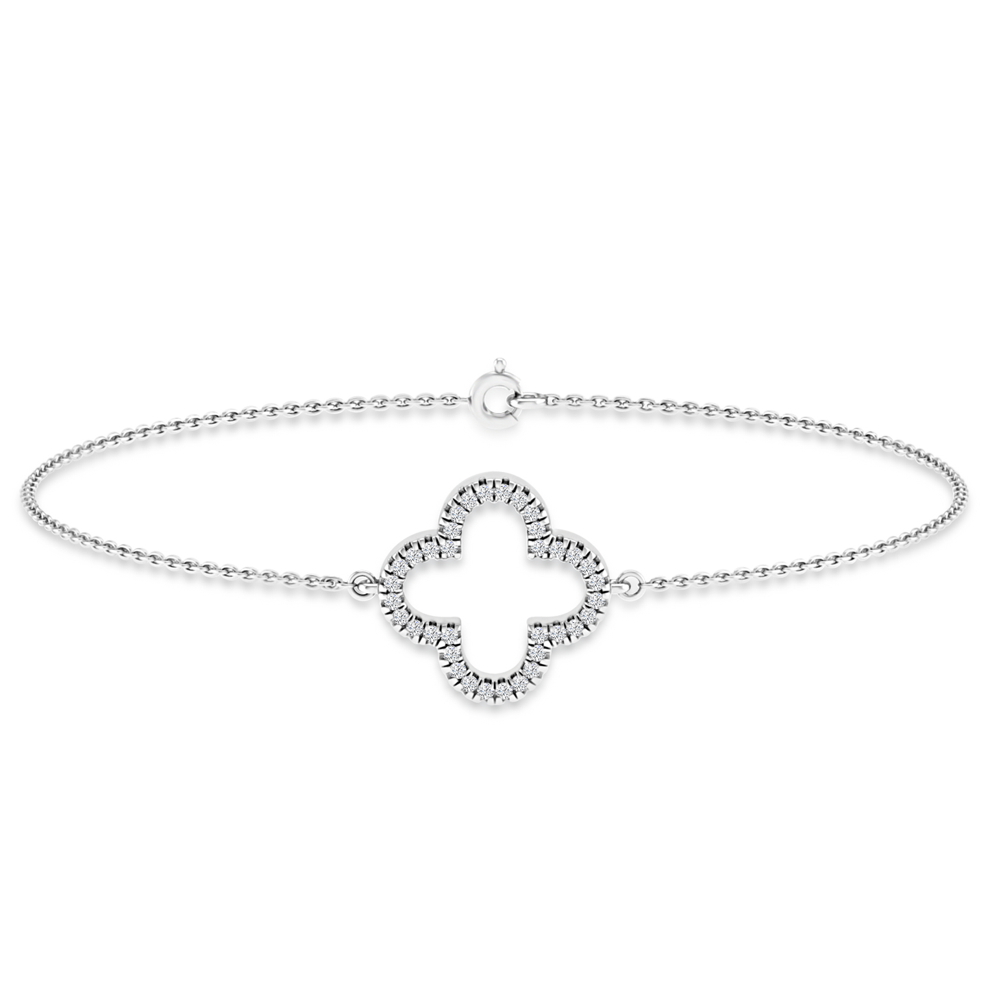 Diamond Set Clover Bracelet