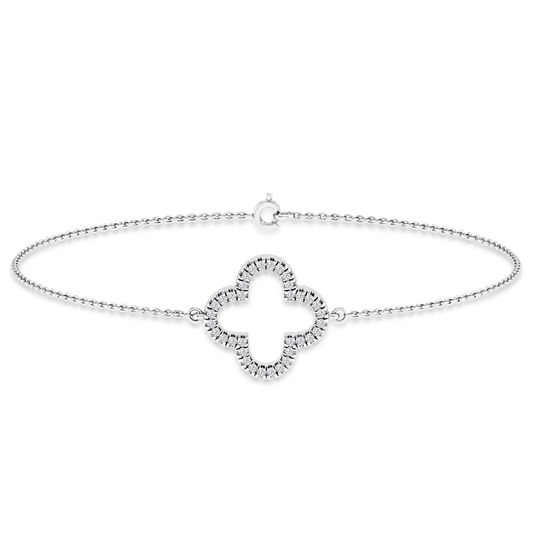 Diamond Set Clover Bracelet