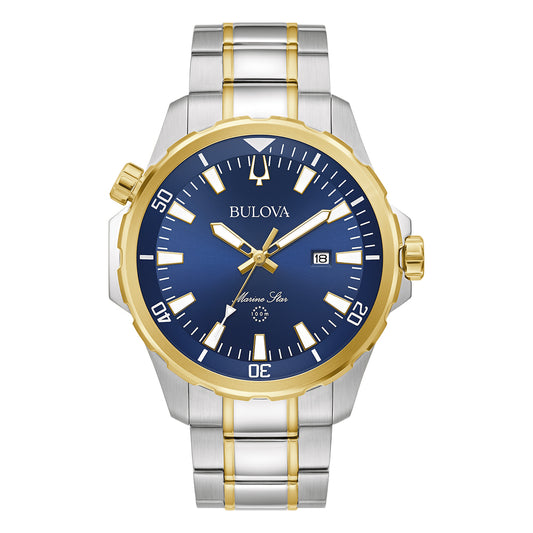 Bulova Gents Two-Tone Navy Marine Star Watch