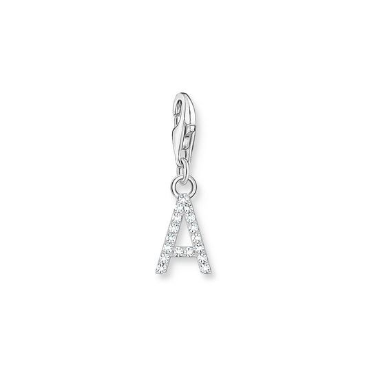 Charm Pendant Letter A Silver