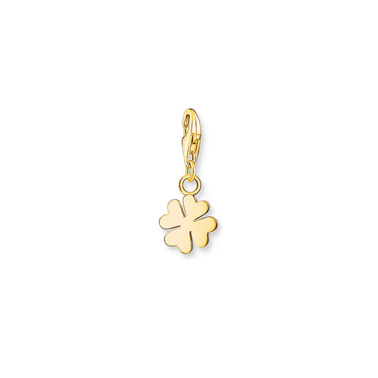 Charm Pendant Cloverleaf Gold Plated