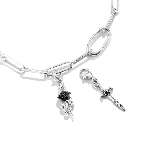 Charm Pendant True Romans Black Rose