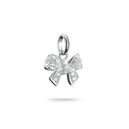 Connect Charm Bow with Stones in Silver