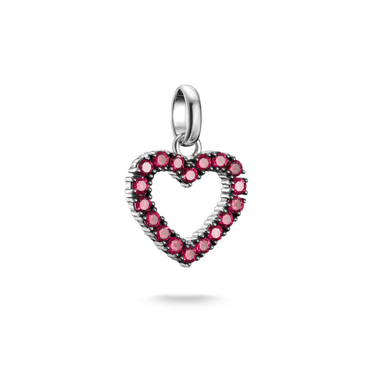Connect Charm Heart with White Stones