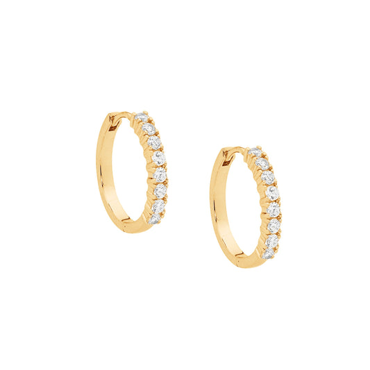 Yellow CZ Huggie - 15mm