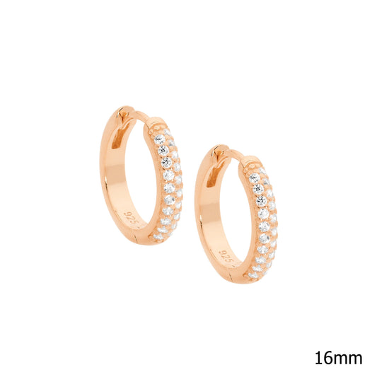Rose Pave Huggies