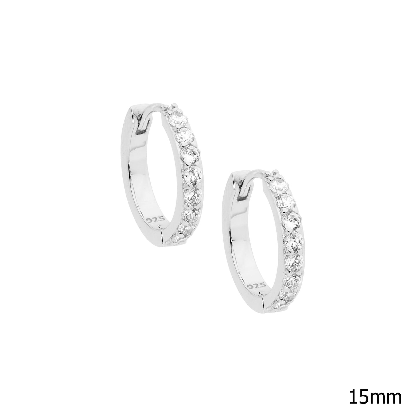 Silver CZ Set Huggies