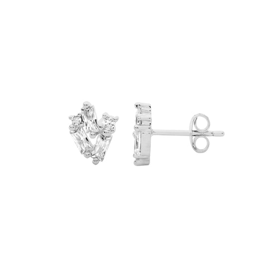 Silver Cluster Studs
