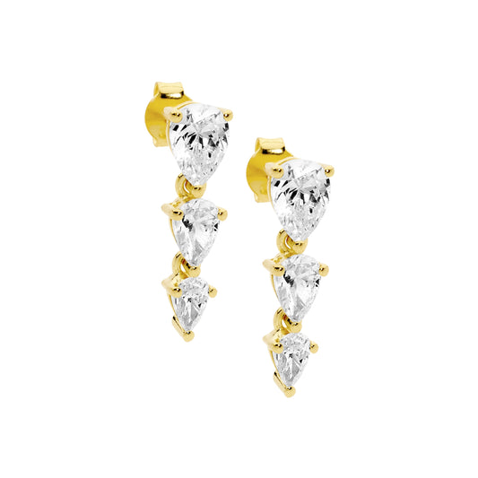 Yellow Graduated Pear Shaped Drops