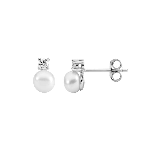 Pearl & CZ Studs