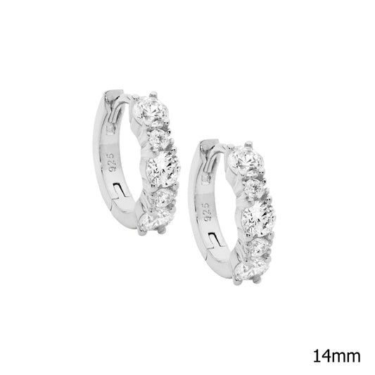 Silver CZ Huggies