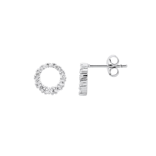 Open Circle CZ Studs