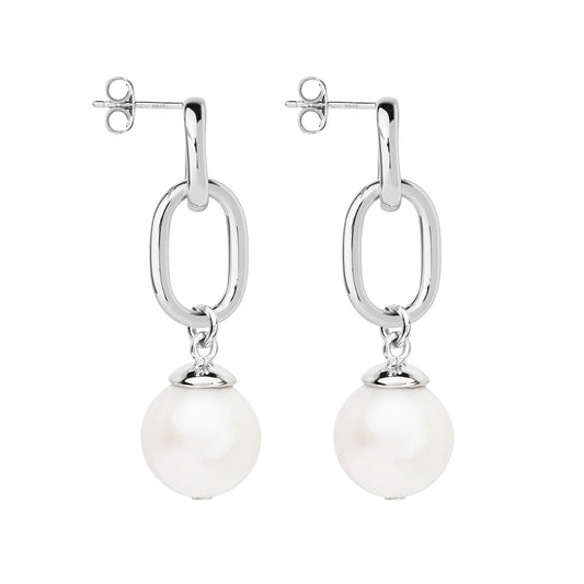 Silver Sea Nymph Pearl Drop Earrings