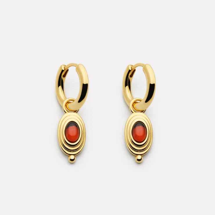 Horizon Garnet Earrings