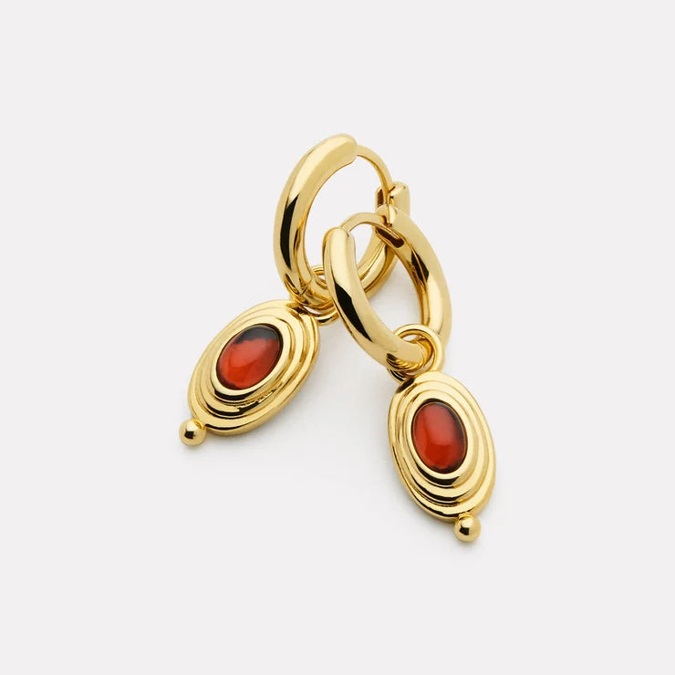 Horizon Garnet Earrings