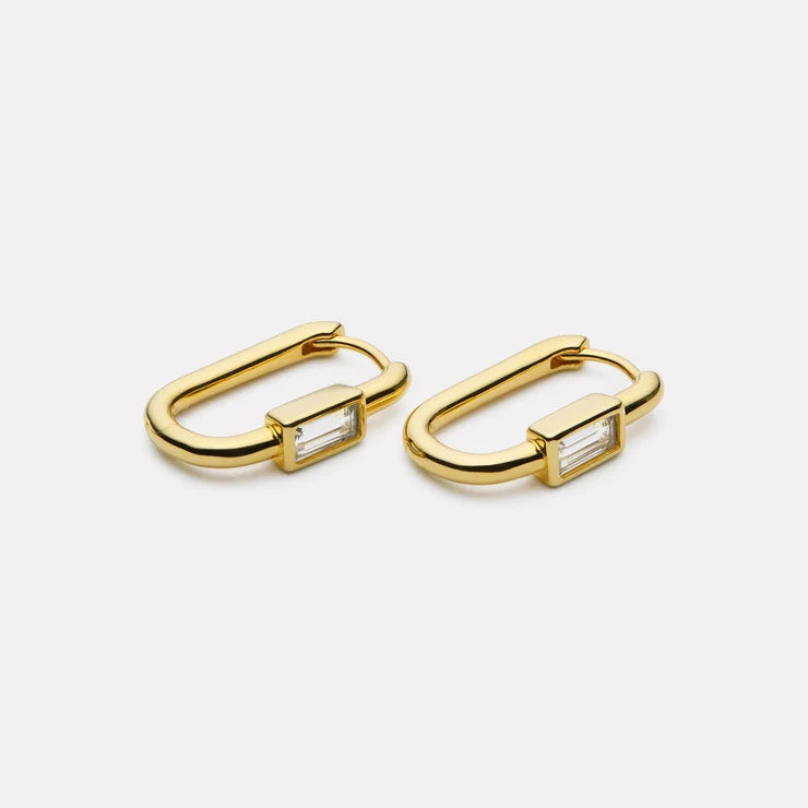 Sky Cubic Zirconia Earrings - Gold Plated