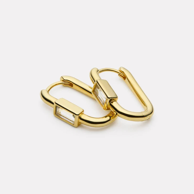Sky Cubic Zirconia Earrings - Gold Plated