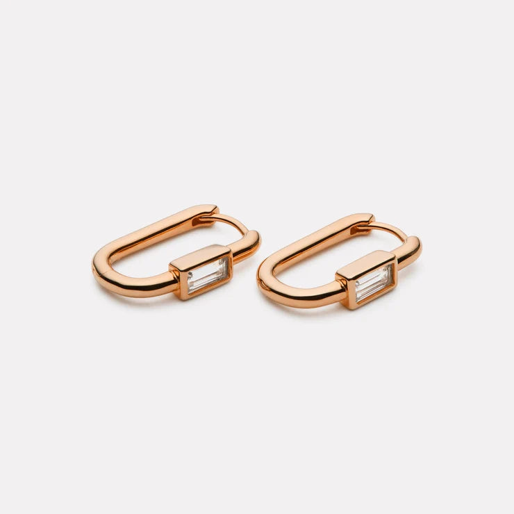 Skye Cubic Zirconia Earrings - Rose Plated