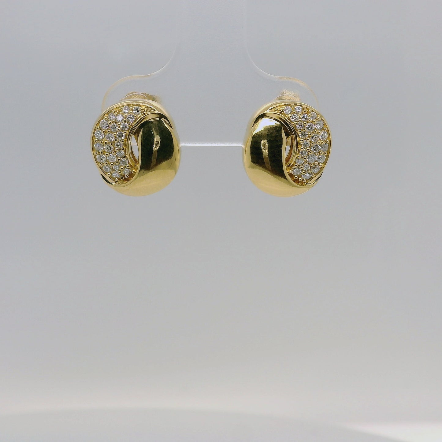 Vermeil Lab Diamond Circle Studs