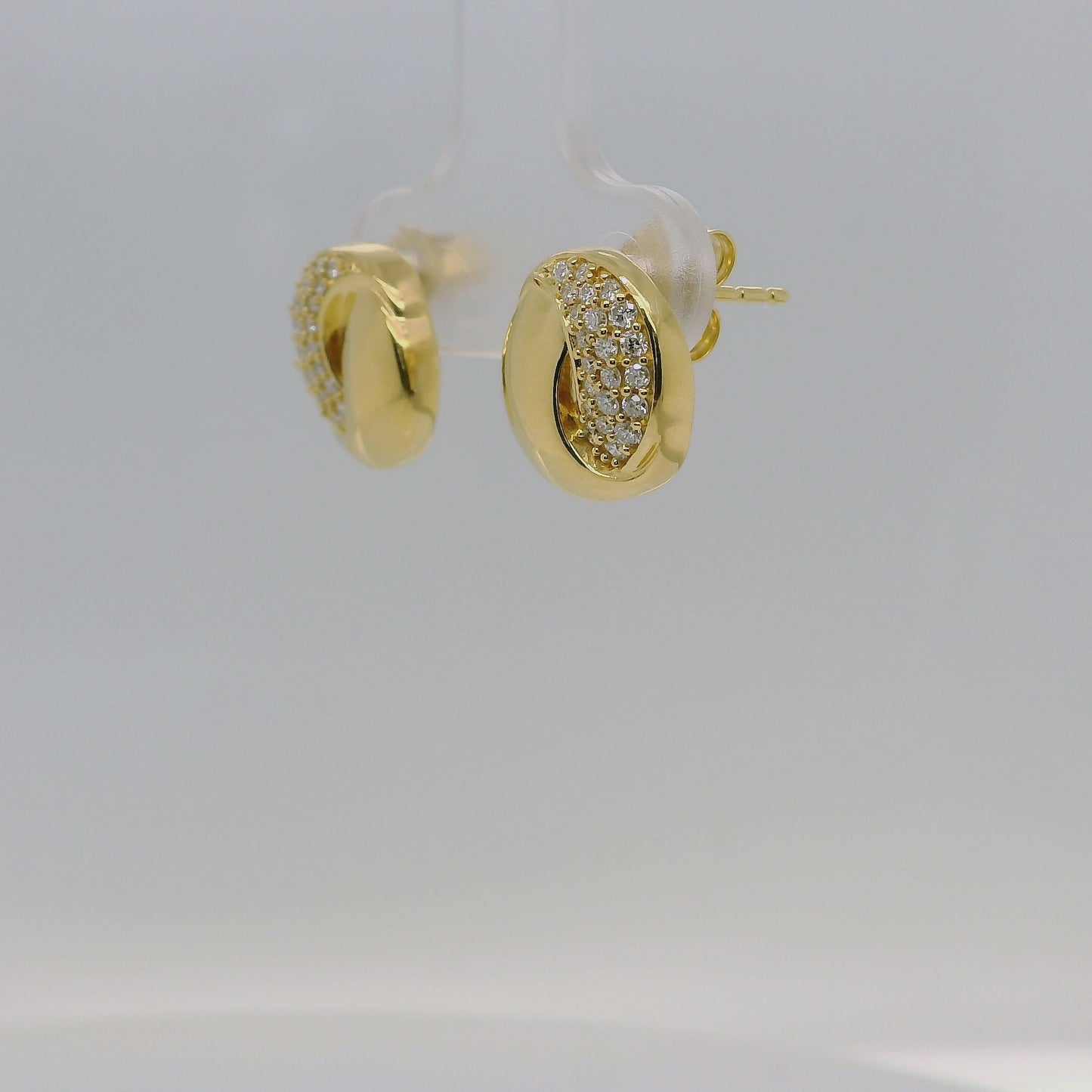 Vermeil Lab Diamond Circle Studs