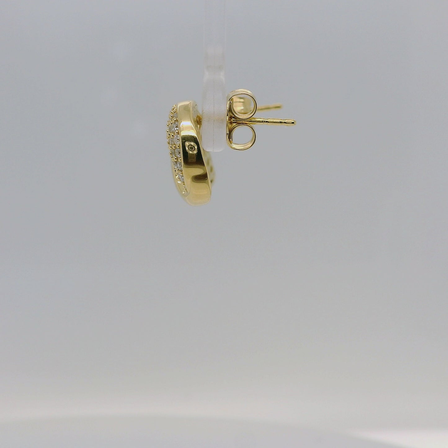 Vermeil Lab Diamond Circle Studs