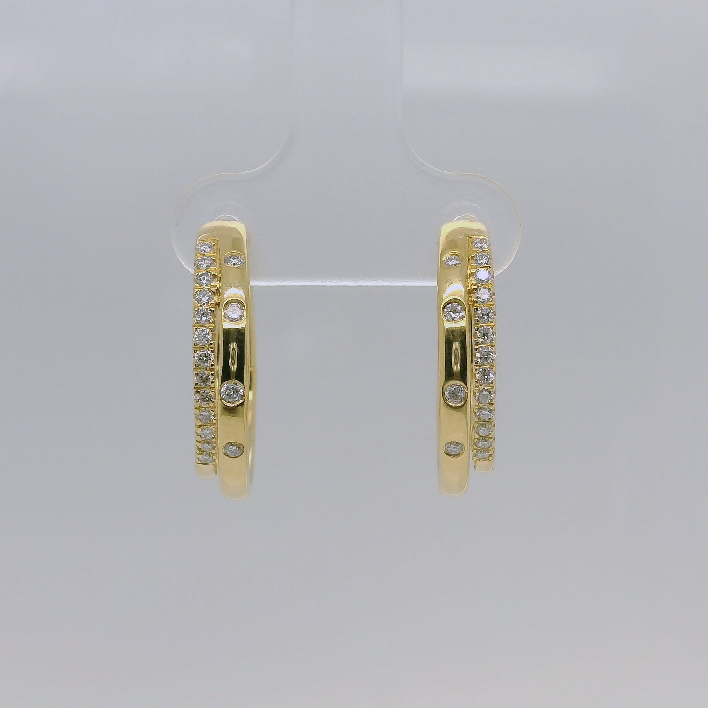 Vermeil Lab Diamond Crossover Hoops