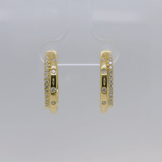 Vermeil Lab Diamond Crossover Hoops