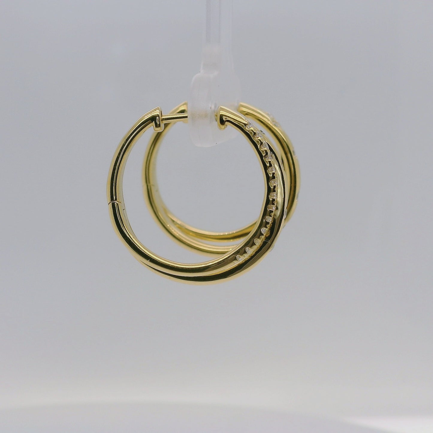 Vermeil Lab Diamond Crossover Hoops