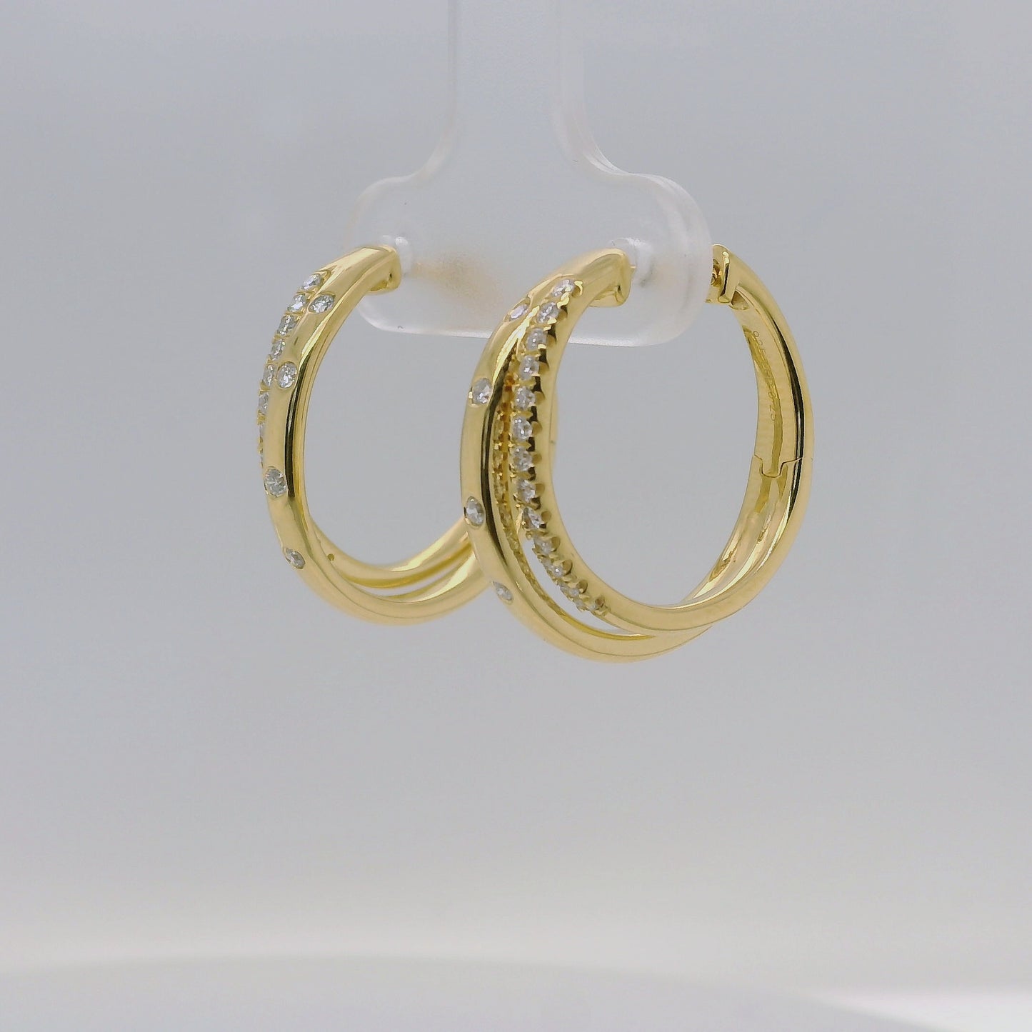 Vermeil Lab Diamond Crossover Hoops
