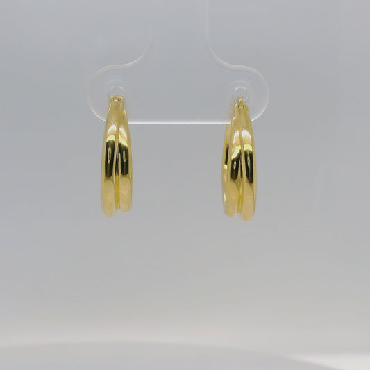 Vermeil Plain Crossover Earrings
