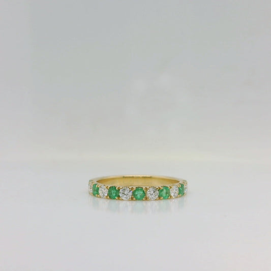 Emerald & Diamond Eternity Band