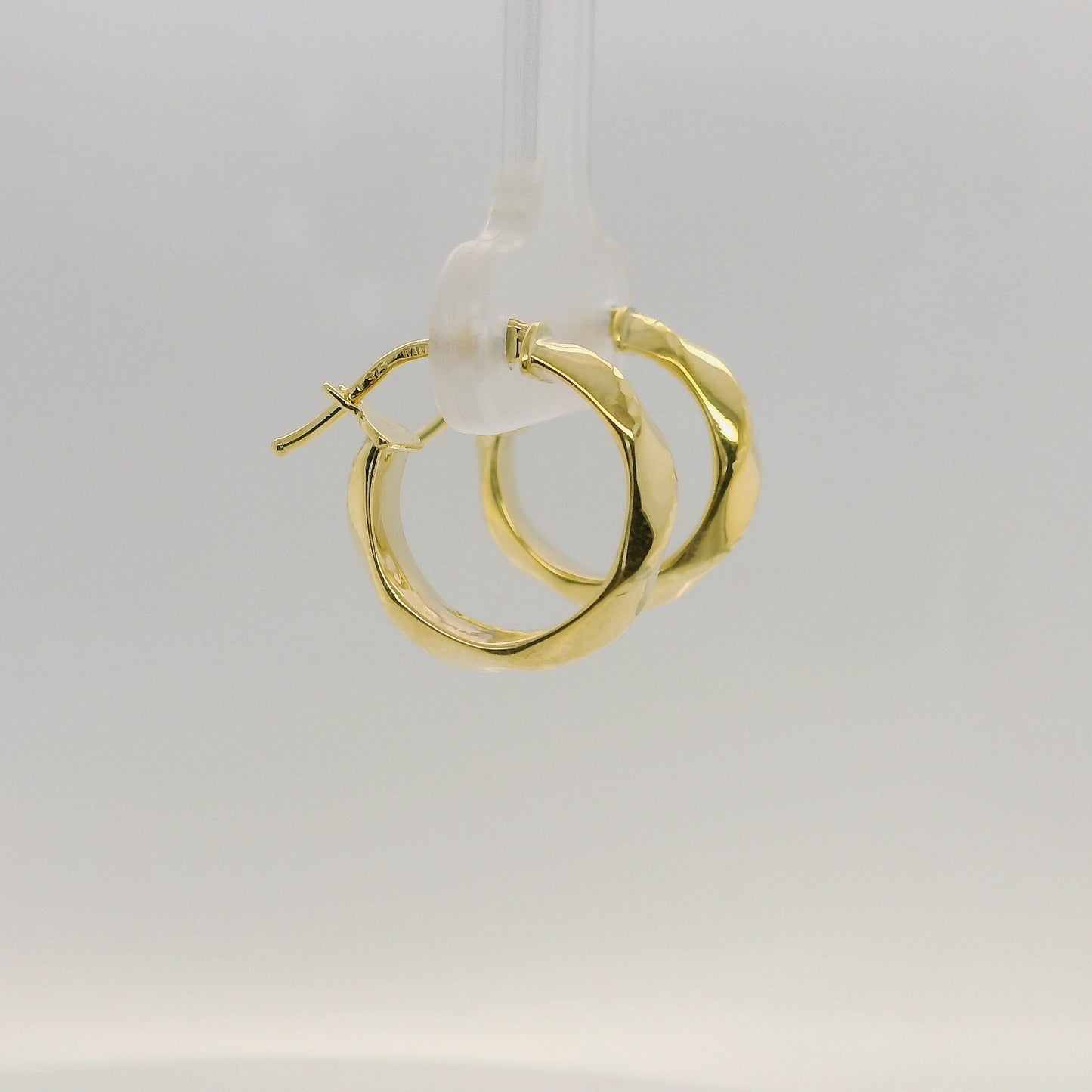 Faceted Twisted Hoop Earrings - 10mm