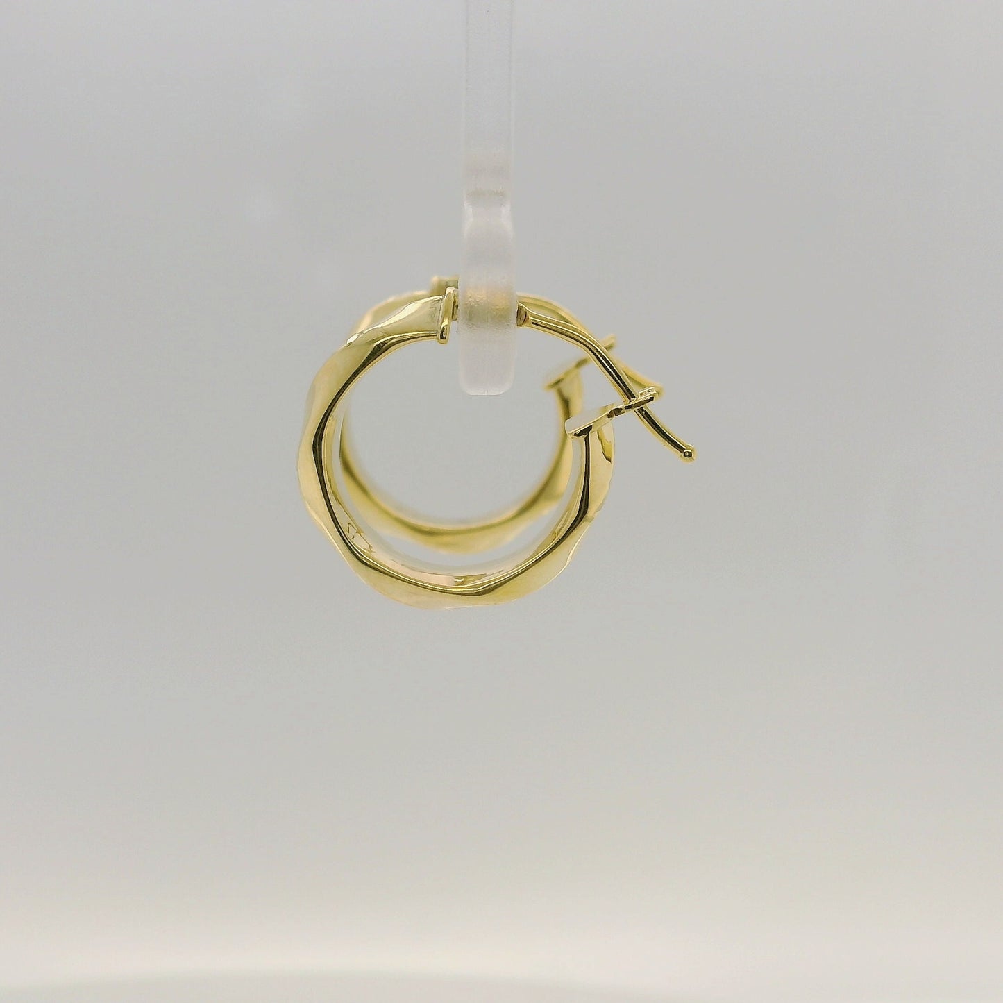 Faceted Twisted Hoop Earrings - 10mm