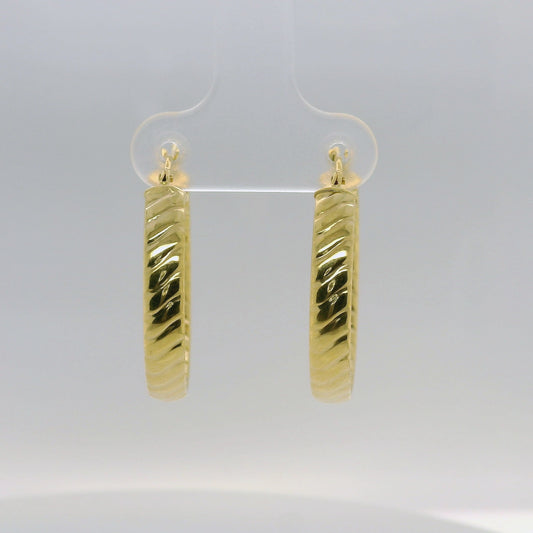 Twisted Hoop Earrings - 20mm