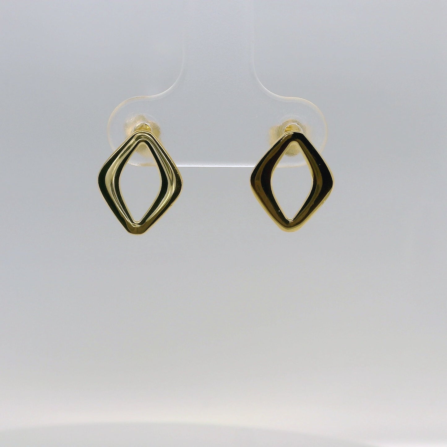 Open Diamond Shaped Stud Earrings