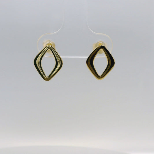 Open Diamond Shaped Stud Earrings