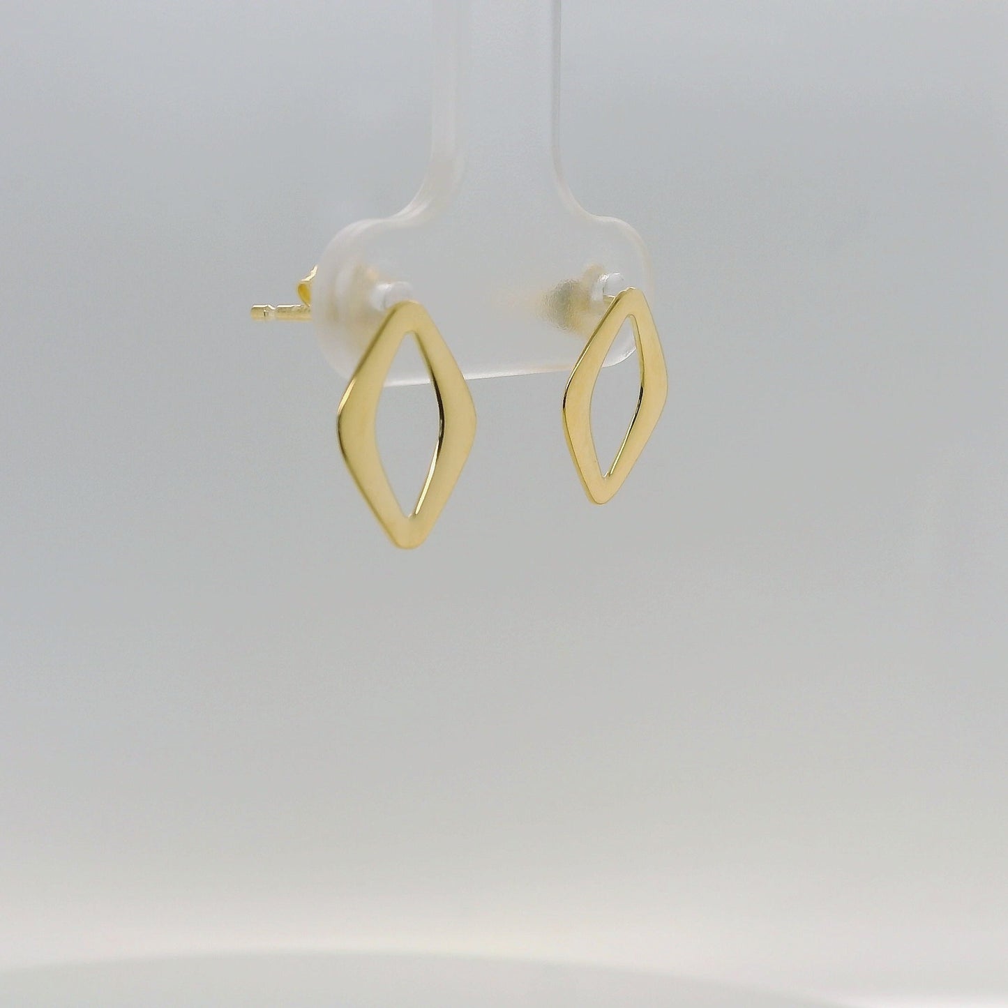 Open Diamond Shaped Stud Earrings