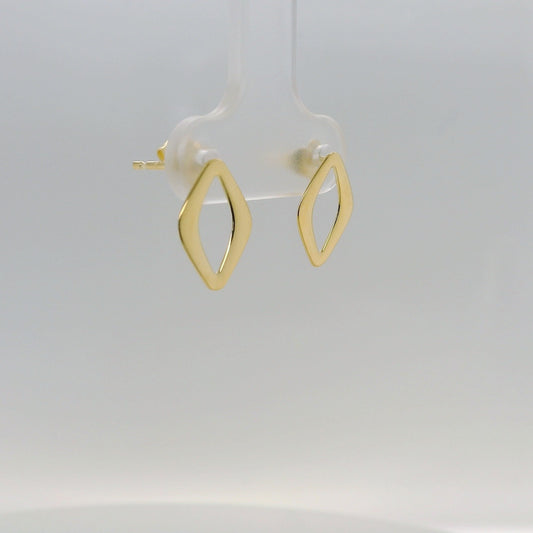 Open Diamond Shaped Stud Earrings