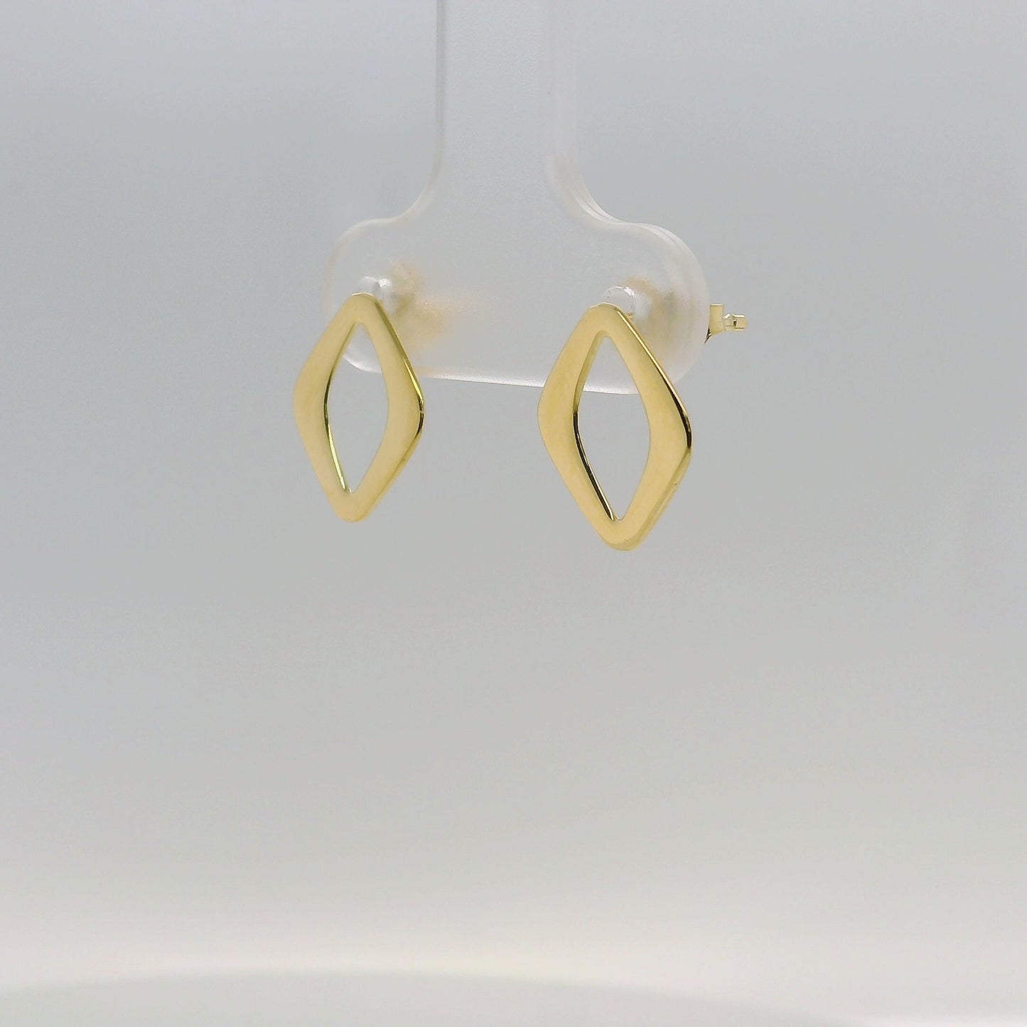 Open Diamond Shaped Stud Earrings
