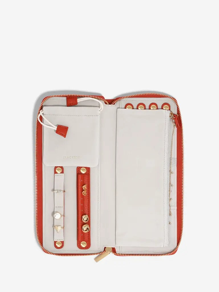 Red Travel Jewellery Wallet