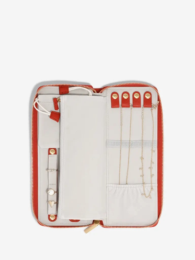 Red Travel Jewellery Wallet
