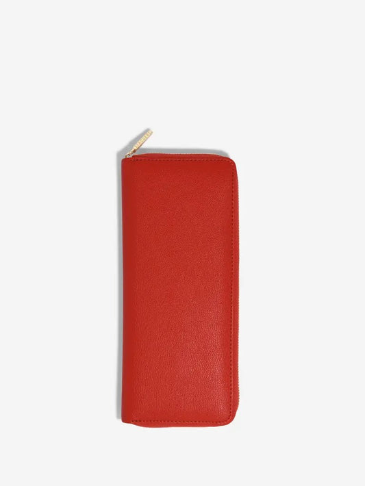 Red Travel Jewellery Wallet