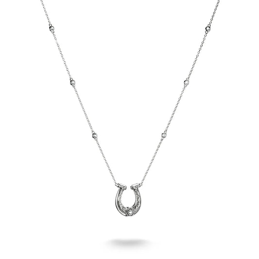 Horseshoe Necklace with Zirconia