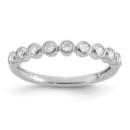 Lab Diamond Bezel Set Ring - White Gold