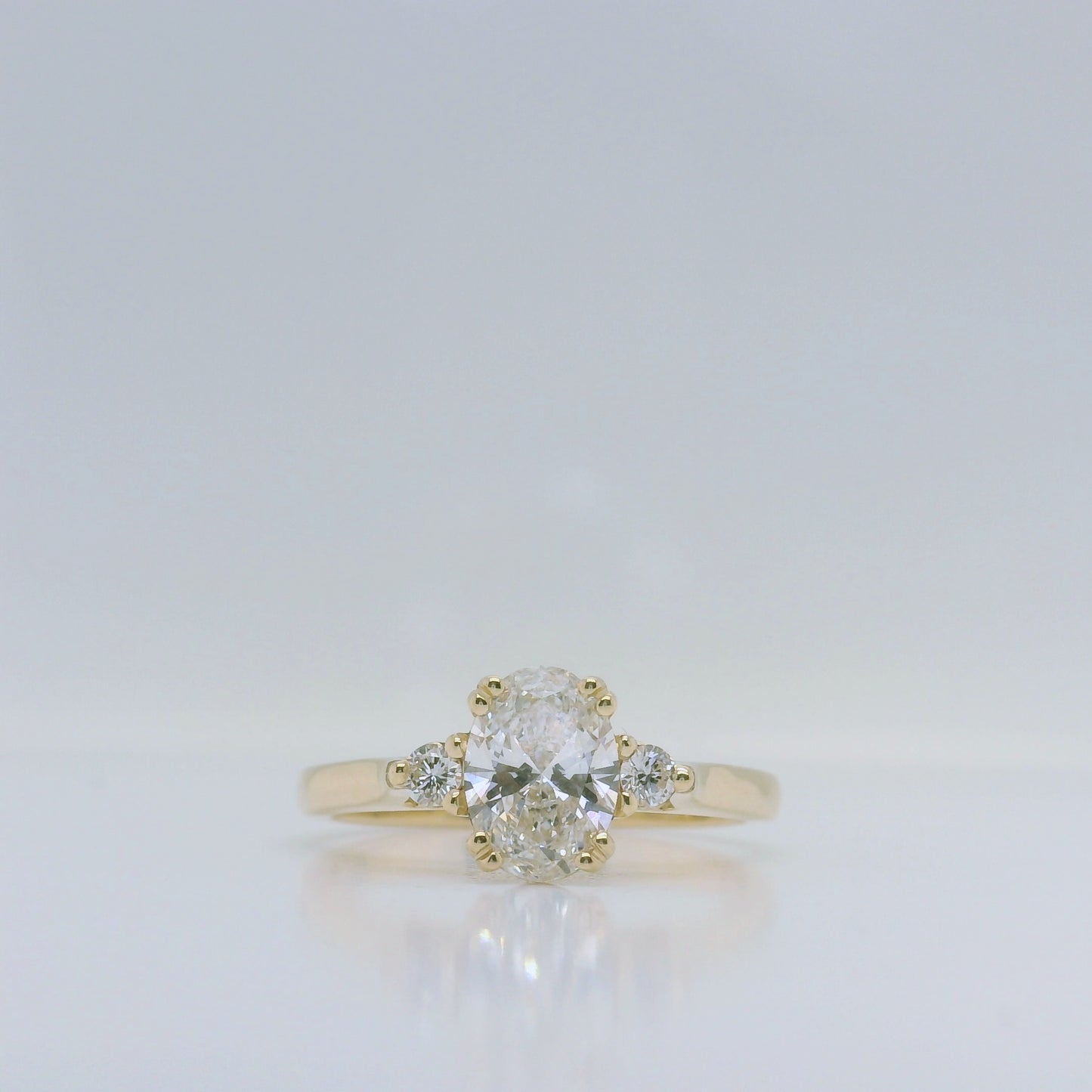 Lab Diamond Three Stone Ring