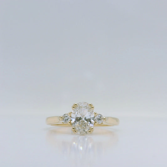 Lab Diamond Three Stone Ring