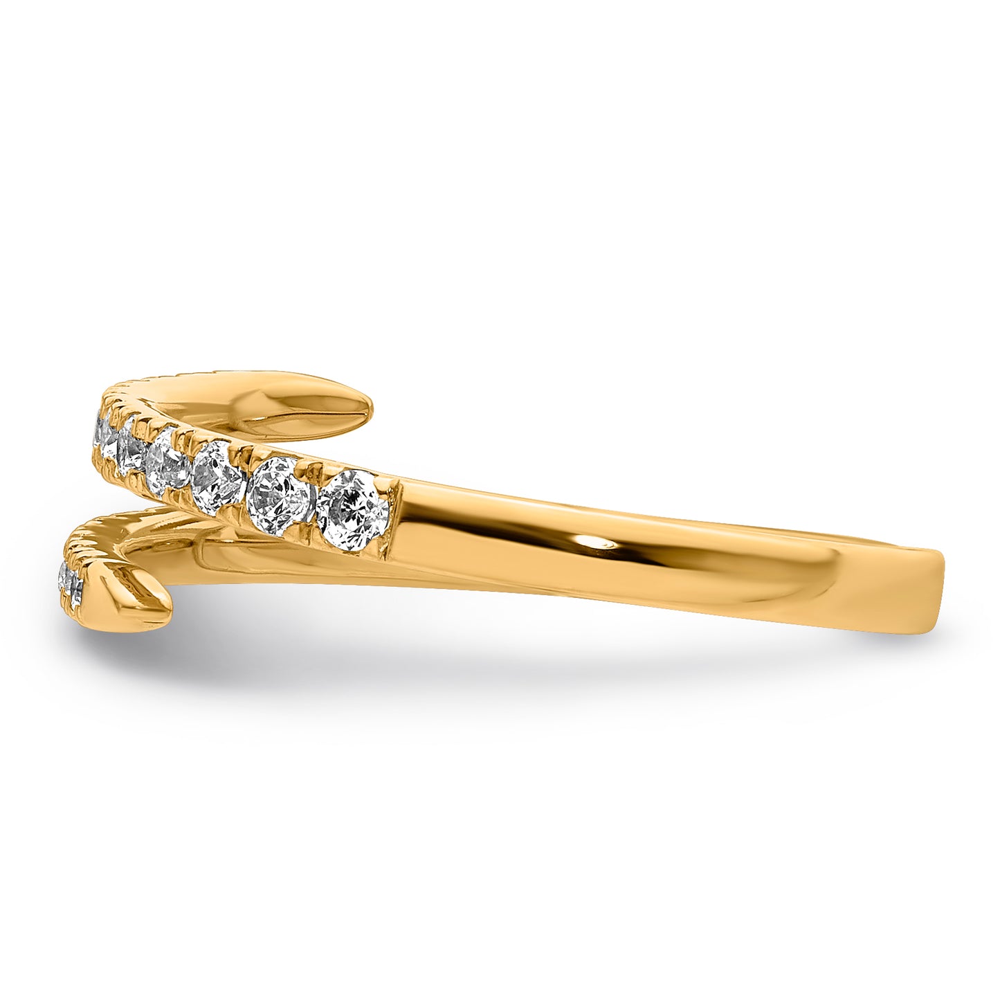 Lab Diamond Spiral Ring - Yellow Gold